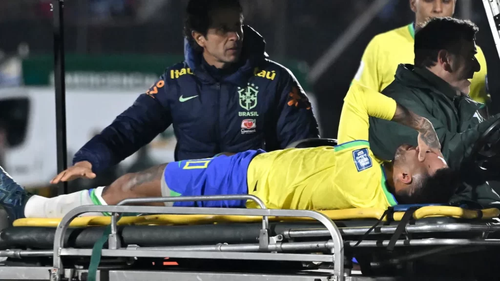 Neymar was carried off the field crying, likely to rest for a long time.